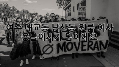 여수 대교동, 남산동 원룸 이사? 용달이사가 답이에요!